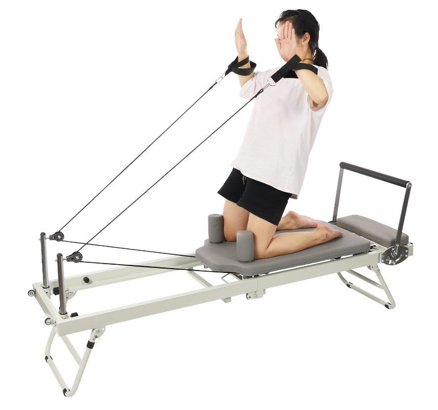 Foldable Pilates Reformer Machine, Multifunctional Yoga Fitness Equipment